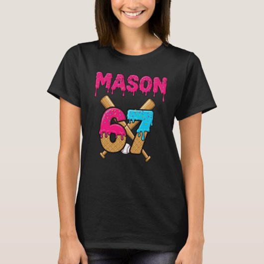Mason 67 Ice Cream Meme Funny Six Seven mason ice Tシャツ (正面)