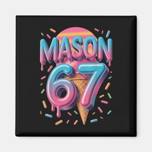 Mason 67 Meme Ice Cream Bysebyll Drip _1 マグネット (正面)