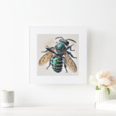 Mason Bee 161024IREF237 - Watercolor スクエア壁時計 (ホーム)