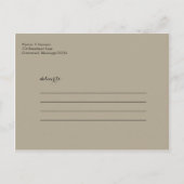 Mason Jarとガーベラデイジー日付の保存 案内ポストカード (裏面)