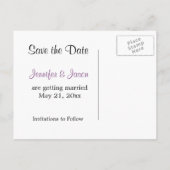 Mason Jarにアジサイ – 日付のはがきを保存 案内ポストカード (裏面)