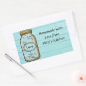 Mason Jarのシール/ラベルがパーソナライズされる。 長方形シール (封筒)