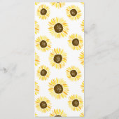 Mason Jarのヒマワリフローラメニューカード メニュー (裏面)