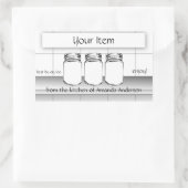 Mason Jarカスタムアイテムモデル製品ラベル 長方形シール (バッグ)