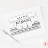 Mason Jarカスタムアイテムモデル製品ラベル 長方形シール (封筒)