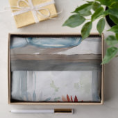 Mason Jar水色の愛国的なデイジー 薄葉紙 (ギフト)