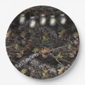 Mason Jar +狩り迷彩柄パーティープレート（シャワー用） ペーパープレート (正面)