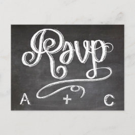 Mason Jar Chalkboard結婚式RSVP応答 インビテーションポストカード