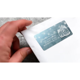 Mason Jar String Light Blueフローラのアドレス ラベル