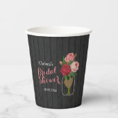 Mason Jar Stylish Rose Bridal Shower  紙コップ (正面)