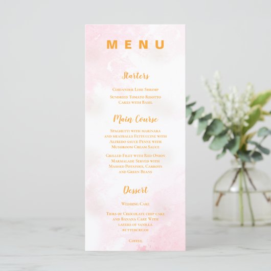 Mason Jar Sunflower Wedding Reception Dinner Menu メニュー (スタンド正面)