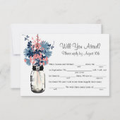 Mason Jar Wildflowers LIB RSVP (正面)