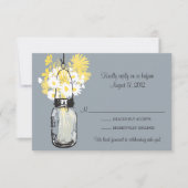 Mason Jar & Wildflowers RSVP Card (正面)