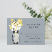 Mason Jar & Wildflowers RSVP Card (スタンド正面)