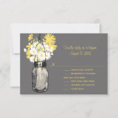 Mason Jar & Wildflowers RSVP & Menu Card (正面)