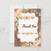 Mason Jar with a rustic flowers diaper raffle card サンキューカード (裏面)