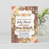 Mason Jar with a rustic flowers  invitation 招待状 (スタンド正面)