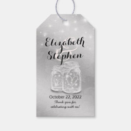 Mason Jarsモダン String Lights結婚に感謝 ギフトタグ