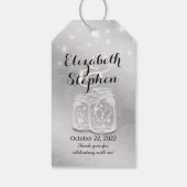 Mason Jarsモダン String Lights結婚に感謝 ギフトタグ (裏面)