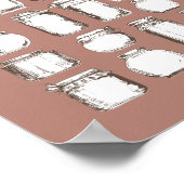 Mason Jars - 100 Signature Guest Book Alternative ポスター (角)