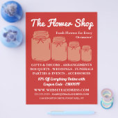 Mason Jars, Florist, Floristry Advertising チラシ (シングル)