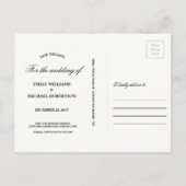 Mason Jars String Lightsエレガントは日付を保存 案内ポストカード (裏面)