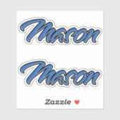 Mason Name blue Aufkleber Sticker Stickerset シール (シート)