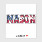 Mason Name Vorname USA Sticker Stickerset シール (シート)