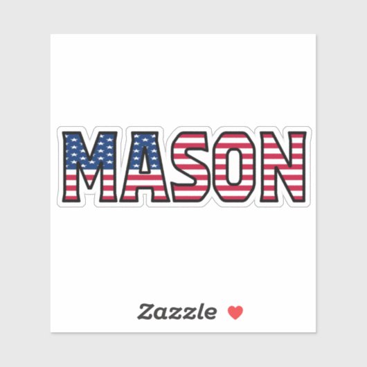 Mason Name Vorname USA Sticker Stickerset シール (シート)