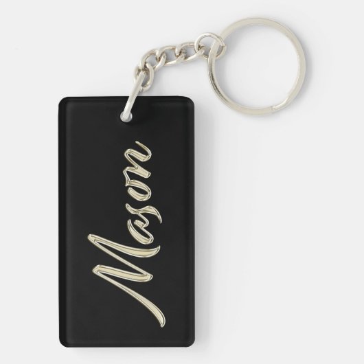 Mason Name whitegold Schlüsselanhänger Anhänger キーホルダー (裏面)