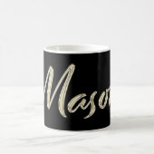 Mason Name whitegold Tasse Teetasse Kaffeetasse コーヒーマグカップ (中央)