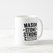 Mason Stone Strong Custom Name Mug コーヒーマグカップ (正面右)
