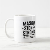 Mason Stone Strong Custom Name Mug コーヒーマグカップ (左)