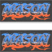 Mason Vorname Name Graffiti Aufkleber Sticker シール (正面)