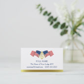 Masonic名刺テンプレート |アメリカ国旗 名刺 (スタンド正面)