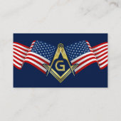 Masonic名刺テンプレート |アメリカ国旗 名刺 (裏面)