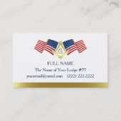Masonic名刺テンプレート |アメリカ国旗 名刺 (正面)
