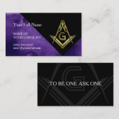 Masonic名刺 |グランドロッジパープル金ゴールド 名刺 (正面/裏面)