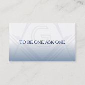 Masonic名刺 |ネイビーブルー金ゴールドフリーメーソン 名刺 (裏面)