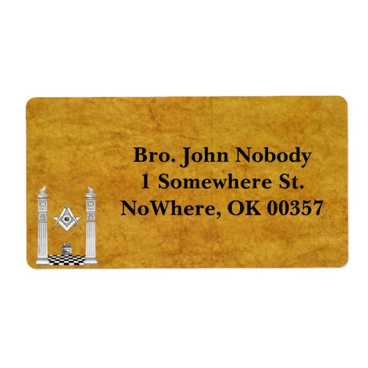 Masonic宛名ラベル ラベル (正面)