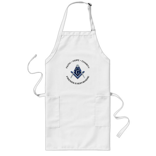 Masonic Apron Blue ロングエプロン (正面)