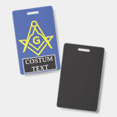 Masonic blue バッジ (正面&裏面)