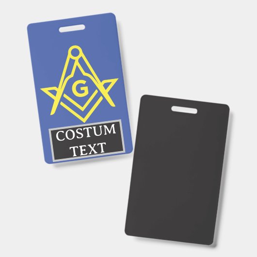 Masonic blue バッジ (正面&裏面)