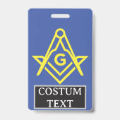 Masonic blue バッジ (正面)