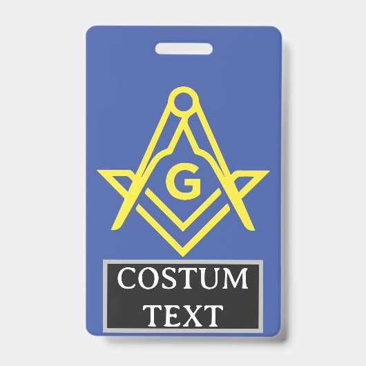 Masonic blue バッジ (正面)