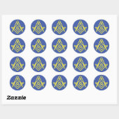 masonic blue ラウンドシール (シート)