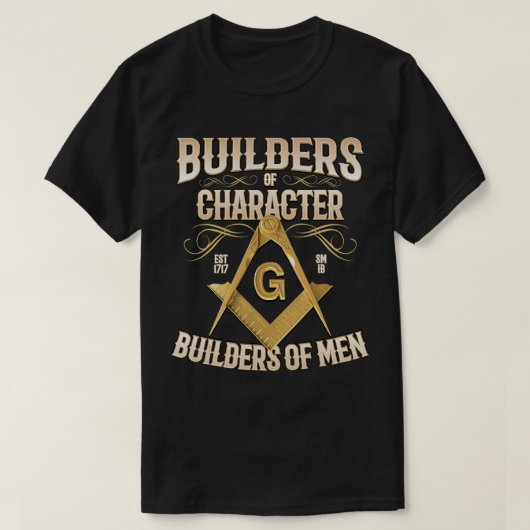 Masonic Builders of Character Freemason T-Shirt Tシャツ (デザイン正面)