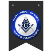 Masonic Bunting Banner Blue バンティングフラッグ (第1の旗)