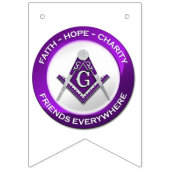 Masonic Bunting Banner Purple バンティングフラッグ (第3の旗)