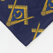 Masonic Freemasons Square and Compass フリースブランケット (角)